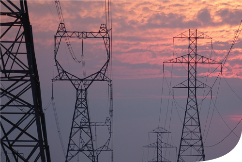 electricity towers and wires