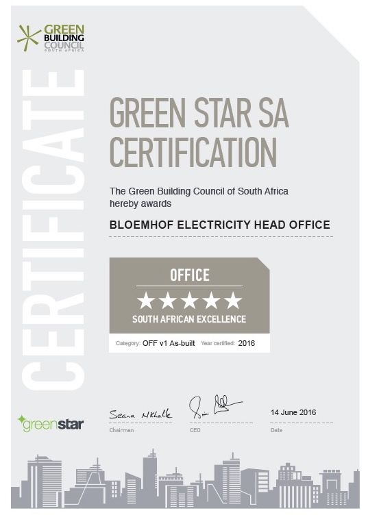 Green Star SA certificate